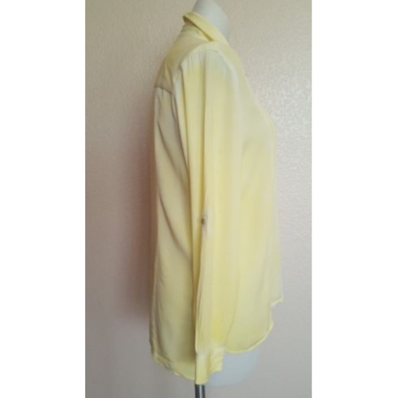 Soft Surroundings Button Down Tunic Shirt Yellow Size L New - Picture 4 of 8